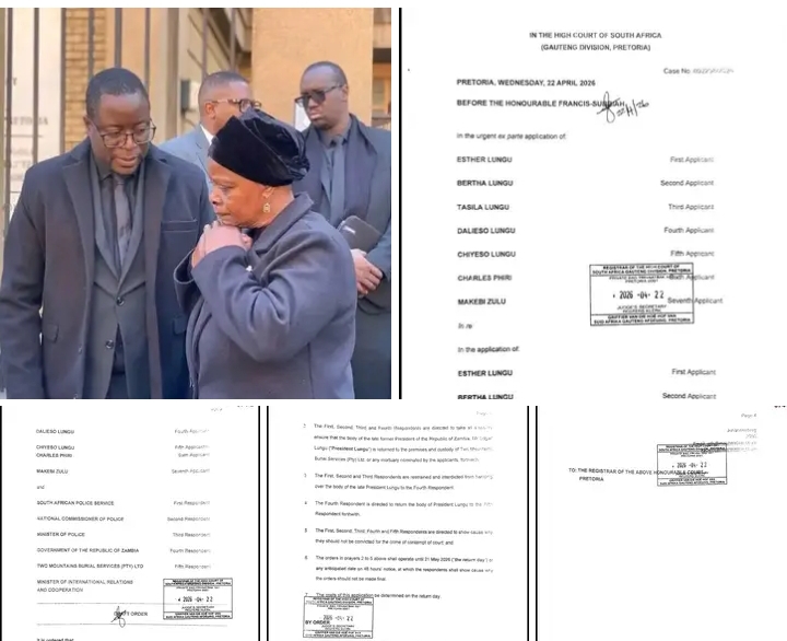 Lungu Remains Case: What the New Court Document Says — And Why It Matters