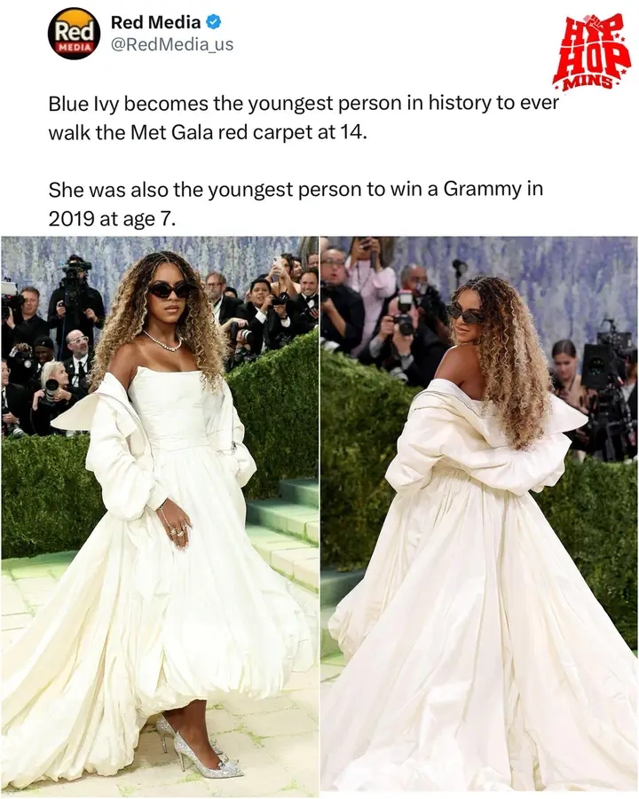 Blue Ivy becomes the youngest person in history to ever walk the Met Gala red carpet at 14.