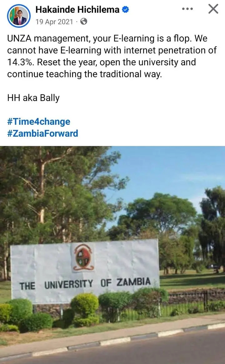 UNZA to Open Through Online Classes