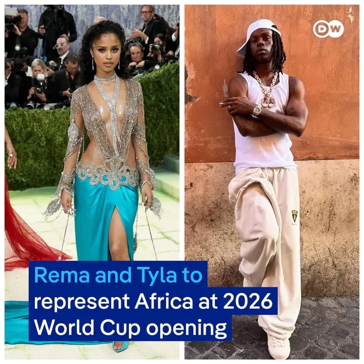 Rema and Tyla are set to represent Africa at the opening celebrations of the 2026 FIFA World Cup.