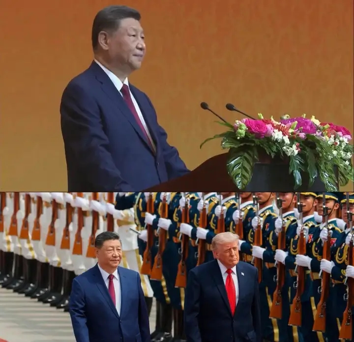 President Xi, delivering remarks at the state dinner alongside President Trump