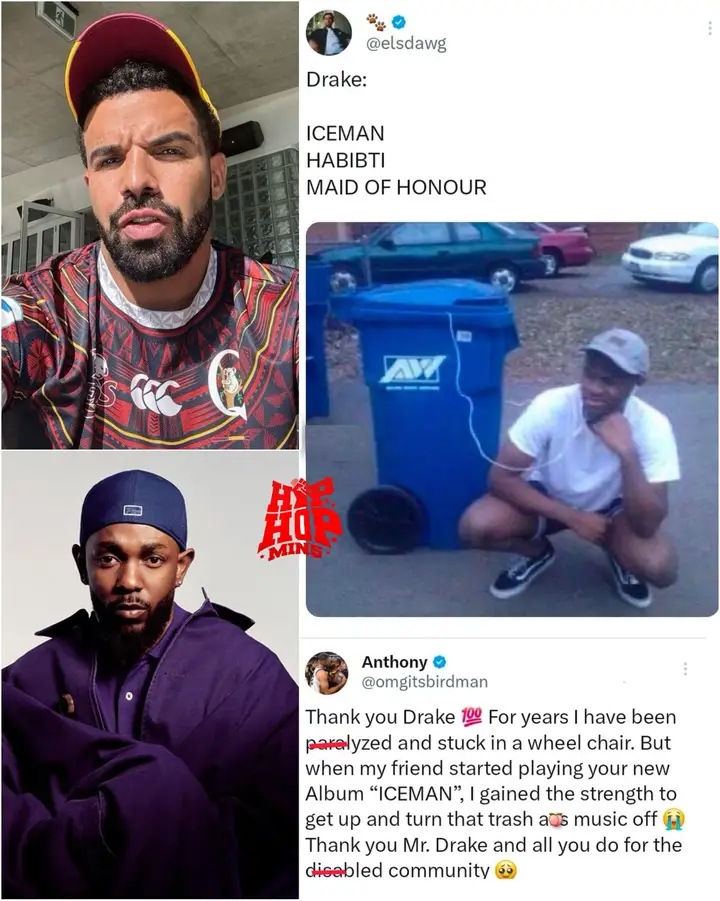 Fans have gone viral for sitting near trash while listening to Drake’s album.