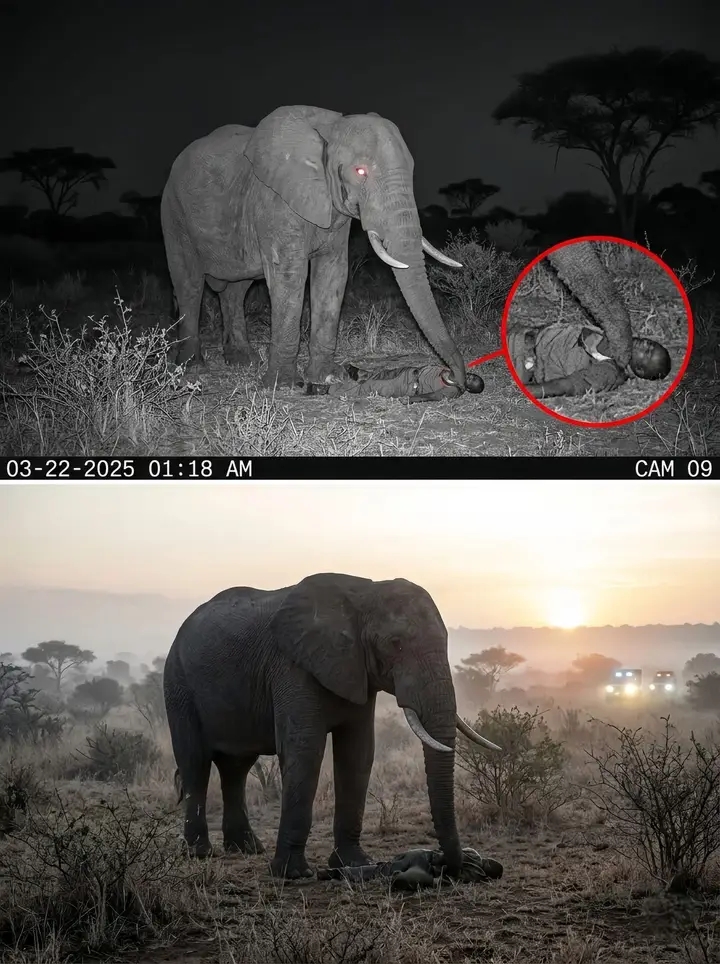 In Kruger National Park, South Africa, veteran ranger Sipho Nkosi suffered a heart attack while on solo patrol. His vehicle was found empty, and search teams began looking for him