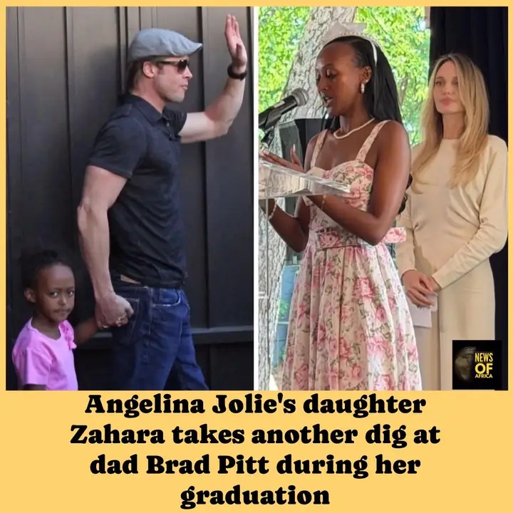 Angelina Jolie’s daughter Zahara takes another dig at dad Brad Pitt during her graduation