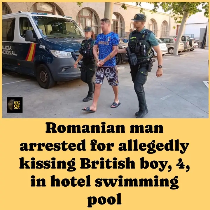 man has been arrested for k!ssing a four-year-old British boy in a Magaluf hotel swimming pool