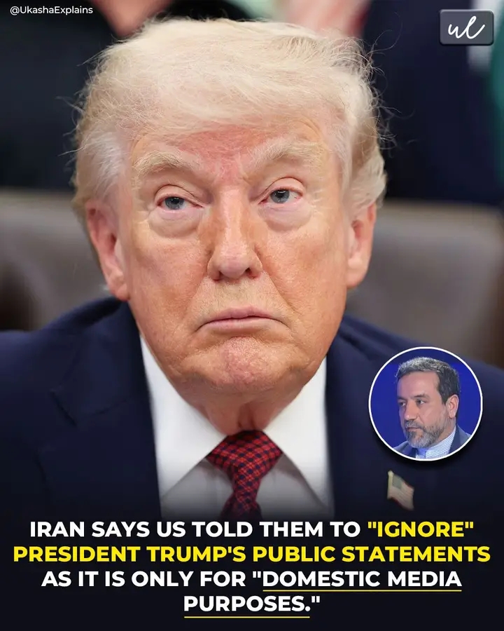 Iran says the United States privately told them to ignore Trump’s public threats because they were mainly for “domestic media purposes.”