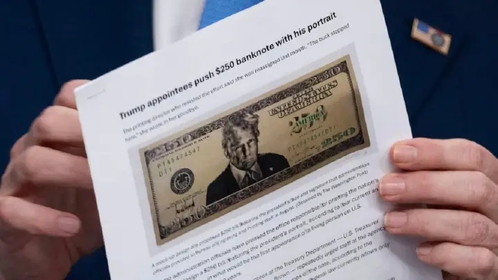 U.S. Treasury Reveals Draft $250 Bill Featuring Donald Trump