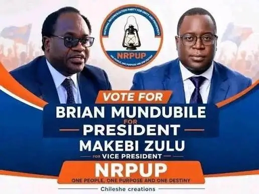 I am today officially endorsing Hon. Brian Mundubile and Makebi Zulu as President and Running Mate- OC Osilliations