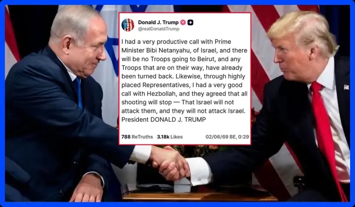 Trump Says No Troops Will Enter Beirut, Claims Hezbollah Agreed To Halt Attacks
