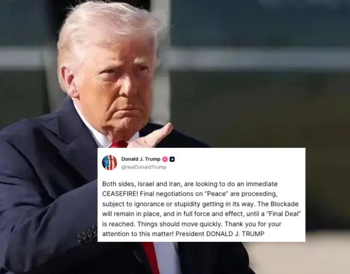 Trump: Israel and Iran Seeking Immediate Ceasefire