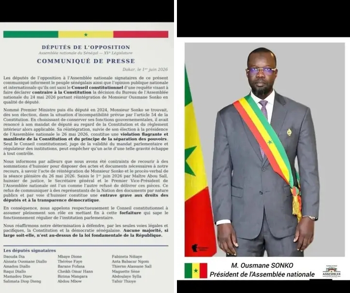 Senegal Opposition MPs Challenge Sonko’s Return to Parliament and Election as Assembly President