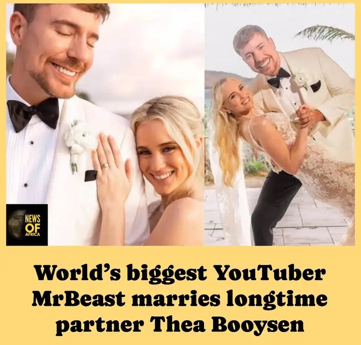 World’s biggest YouTuber MrBeast marries longtime partner Thea Booysen