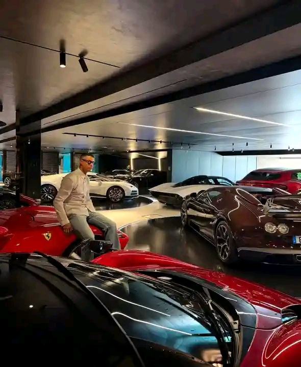 “My toys” – Cristiano Ronaldo writes as he shows off the luxury cars in his garage
