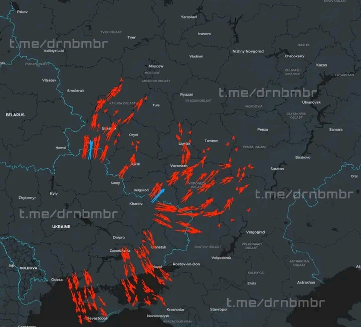 UKRAINE LAUNCHES MASSIVE COUNTERSTRIKE INTO RUSSIAN AIRSPACE