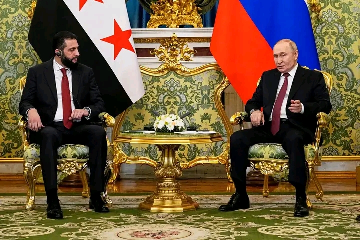 PUTIN AND SYRIAN PRESIDENT AL-SHARAA DISCUSS RUSSIA-SYRIA RELATIONS, MILITARY BASES DEAL