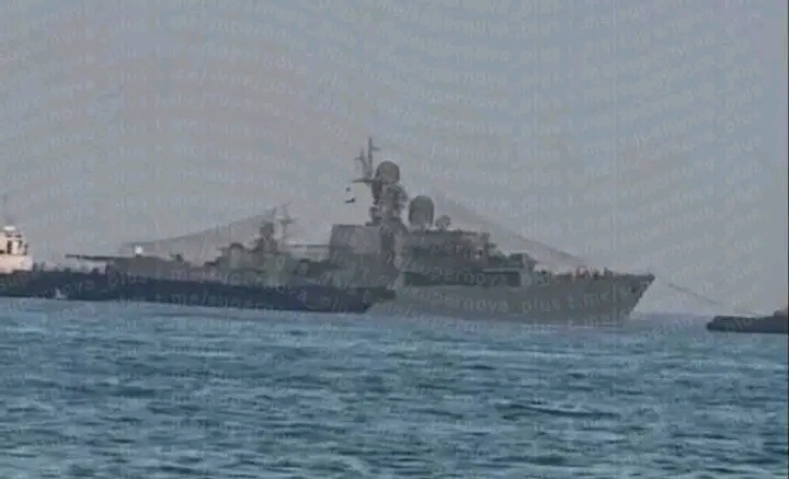 RUSSIA WRAPS CASPIAN WARSHIP IN GIANT ANTI-DRONE NET