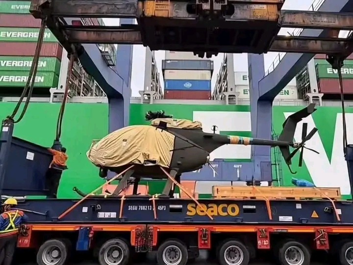 Leaked Footage Shows U.S.-Built AH-6i Little Bird Helicopters Leaving Thai Port