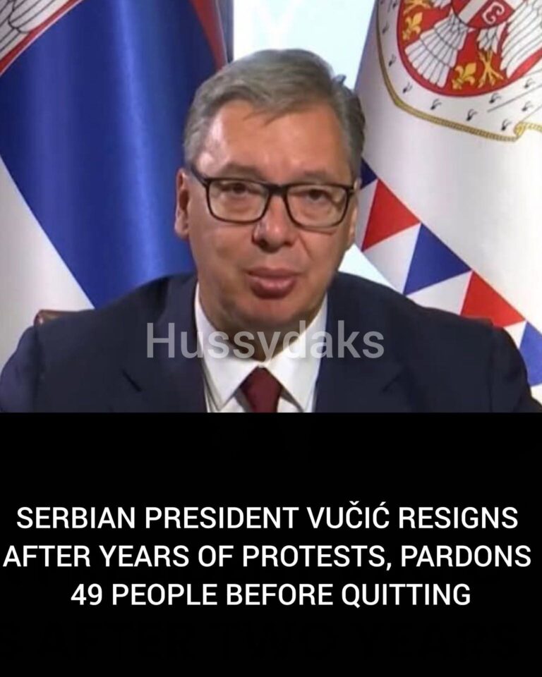SERBIAN PRESIDENT VUCIC RESIGNS AFTER TWO YEARS OF ANTI-CORRUPTION PROTESTS; PARDONS 49 HOURS BEFORE QUITTING