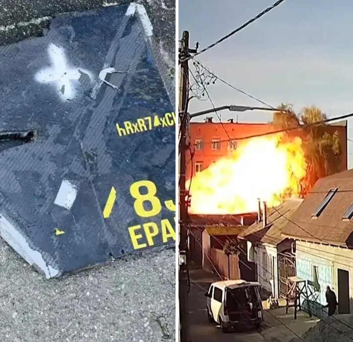 Geran-2 Drone Wreckage Found After Strike on Kyiv School