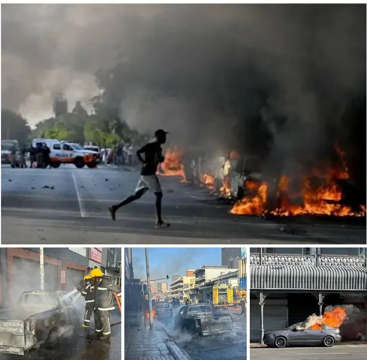 Looting, Torching of Cars As Riots Turn Violent in South Africa