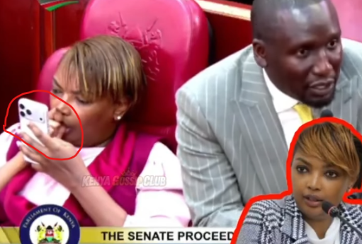 Kenyan senator Karen Nyamu faces backlash after being captured s*cking her thumb during Senate plenary session