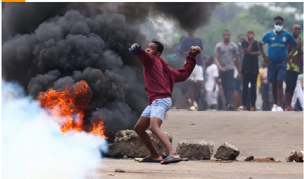 Protesters face bullets for political change in Mozambique